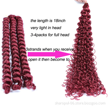 Magic Curl Hair Extension Synthetic kinky deep curly freetress water wave crochet braids Hair